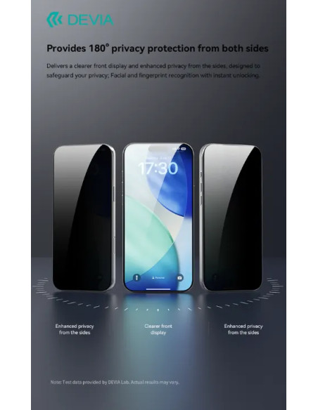 DEVIA CRISTAL TEMPLADO PRIVACIDAD CON APLICADOR IPHONE IPHONE 18 PRO