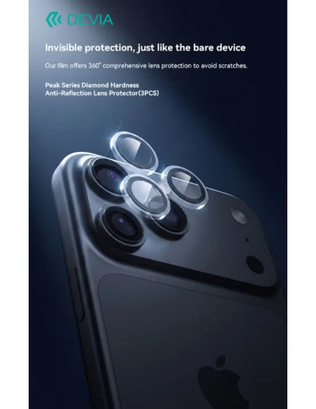 DEVIA PROTECTOR CAMARA IPHONE 18 PRO / PRO MAX TRANSPARENTE