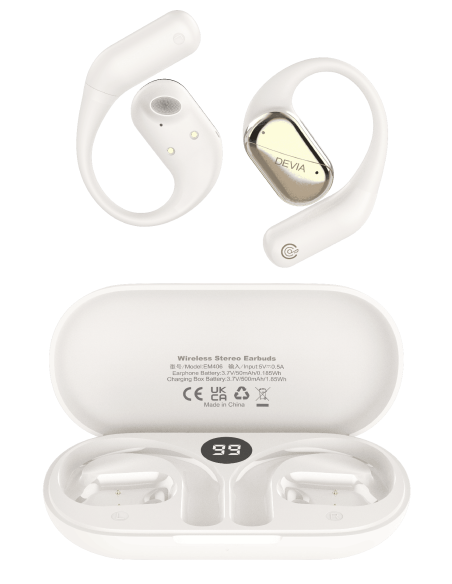 DEVIA AURICULAR BLUETOOTH OWS LITE1 BEIGE
