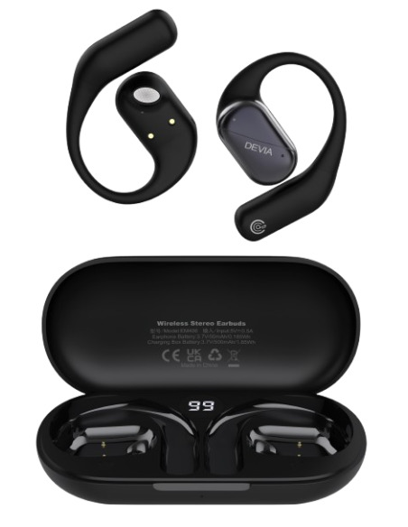 DEVIA AURICULAR BLUETOOTH OWS LITE1 NEGRO