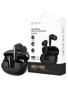 DEVIA AURICULAR BLUETOOTH TWS ANC/ENC STAR E4 NEGRO