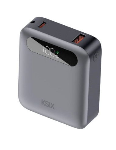 KSIX BATERIA AUXILIAR 10000mAh PD 22,5W / DISPLAY + CABLE USBc