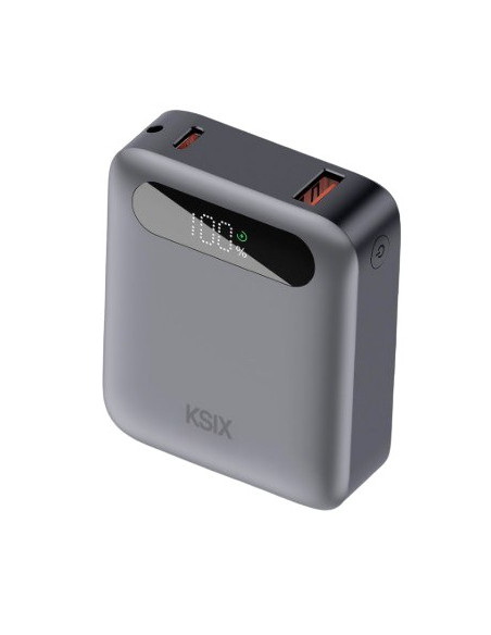 KSIX BATERIA AUXILIAR 10000mAh PD 22,5W / DISPLAY + CABLE USBc
