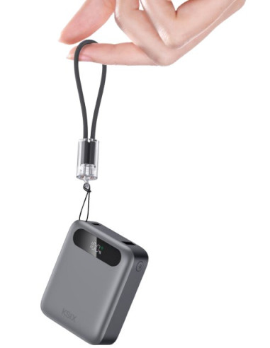 KSIX BATERIA AUXILIAR 10000mAh PD 22,5W / DISPLAY + CABLE USBc