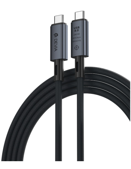 DEVIA CABLE EXTREME C-C 240W PD 40G BPS 8K 60Hz 1M NEGRO