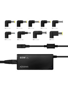 AISENS CARGADOR 65W DE PORTATIL 9 CONECTORES USB-A QC3.0 NEGRO