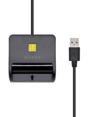 AISENS LECTOR DNI ELECTRONICO Y TARJETAS NEGRO