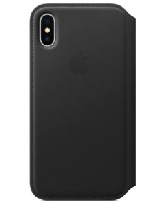 APPLE FUNDA TIPO LIBRO IPHONE X PIEL NEGRO