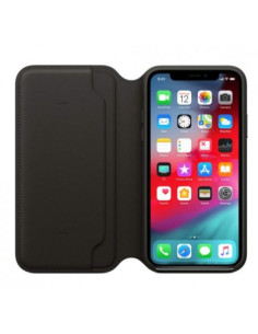 APPLE FUNDA TIPO LIBRO IPHONE X PIEL NEGRO 2