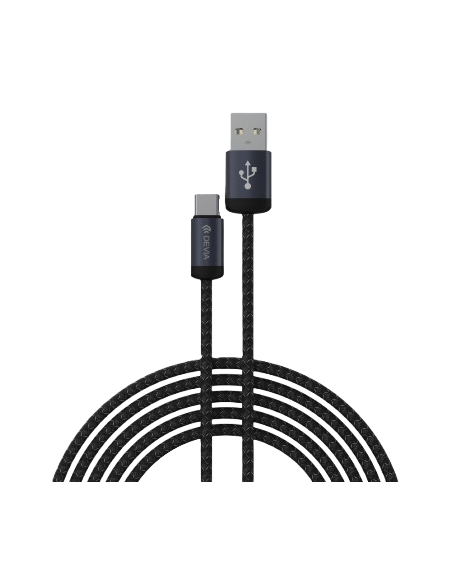 DEVIA CABLE GRACIOUS USB A - TIPO C 2A 2m NEGRO