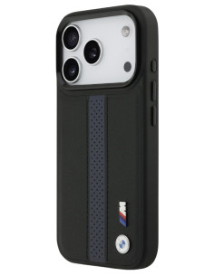 BMW CARCASA MAGSAFE BLUE STRIPE IPHONE 17 PRO NEGRO