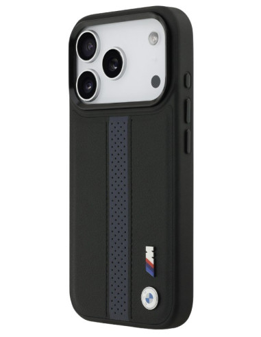 BMW CARCASA MAGSAFE BLUE STRIPE IPHONE 17 PRO NEGRO