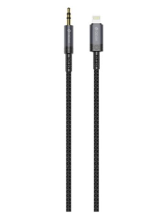 DEVIA CABLE IPURE JACK-LIGHTNING 3.5mm WOVEN 1M NEGRO