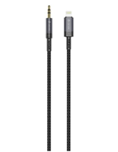 DEVIA CABLE IPURE JACK-LIGHTNING 3.5mm WOVEN 1M NEGRO