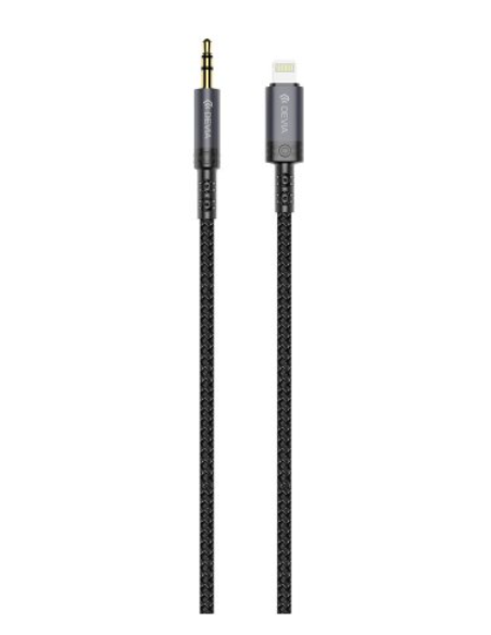 DEVIA CABLE IPURE JACK-LIGHTNING 3.5mm WOVEN 1M NEGRO