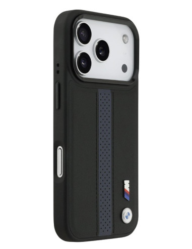 BMW CARCASA MAGSAFE BLUE STRIPE IPHONE 17 PRO NEGRO
