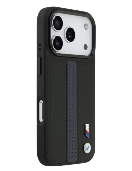 BMW CARCASA MAGSAFE BLUE STRIPE IPHONE 17 PRO NEGRO