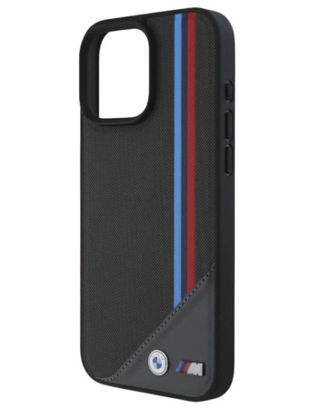 BMW CARCASA MAGSAFE MESH TRICOLOR IPHONE 16 NEGRO