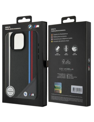 BMW CARCASA MAGSAFE MESH TRICOLOR IPHONE 16 NEGRO