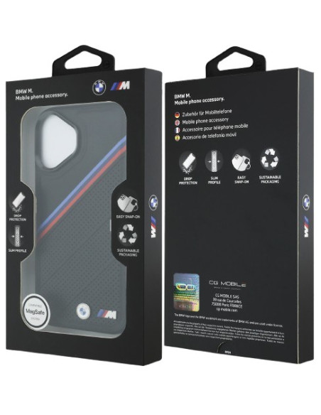 BMW CARCASA MAGSAFE TRICOLOR IPHONE 17 NEGRO