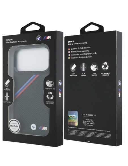 BMW CARCASA MAGSAFE TRICOLOR IPHONE 17 PRO NEGRO