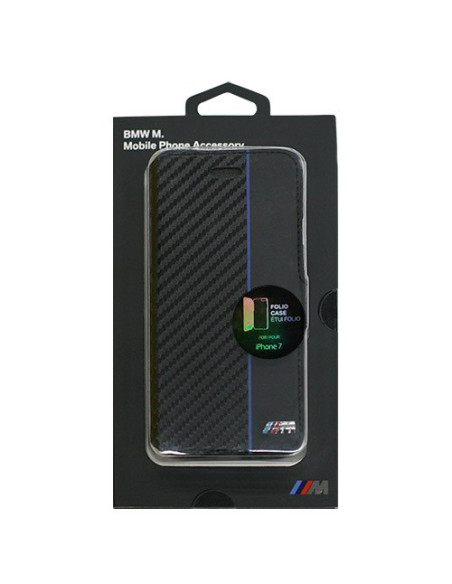 BMW FUNDA CARBON STRIPE BLUE SAMSUNG S9+ NEGRO