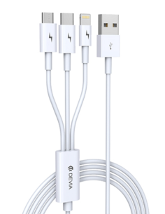DEVIA CABLE SMART 3 EN1 MICRO/C/LIGHTNING