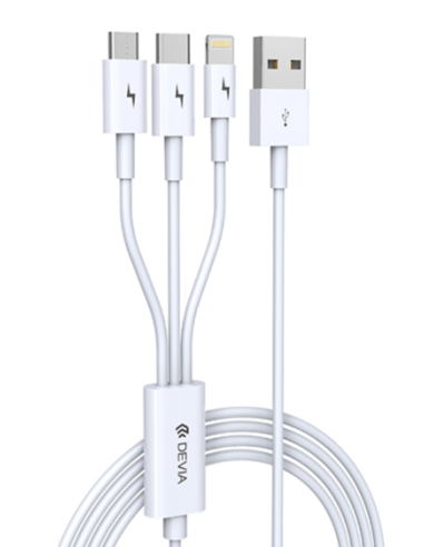 DEVIA CABLE SMART 3 EN1 MICRO/C/LIGHTNING