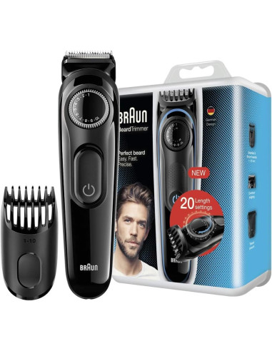 BRAUN CORTABARBAS BT3000 CON BATERIA 2 ACCESORIOS