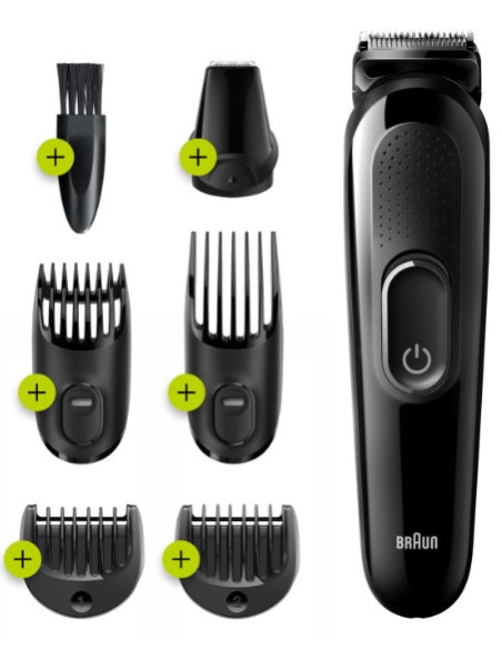 BRAUN CORTABARBAS MGK3225 CON BATERIA 6 ACCESORIOS
