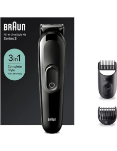 BRAUN CORTABARBAS SK2400 3 EN 1 / BATERIA / 2 ACCESORIOS