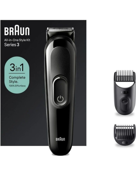 BRAUN CORTABARBAS SK2400 3 EN 1 / BATERIA / 2 ACCESORIOS
