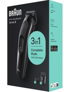 BRAUN CORTABARBAS SK2400 3 EN 1 / BATERIA / 2 ACCESORIOS 2
