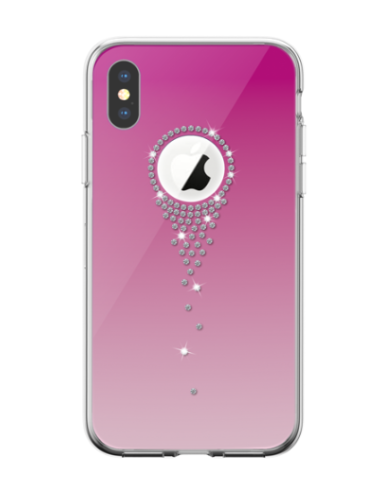 DEVIA CARCASA ANGEL TEARS SWAROVSKI IPHONE XS MAX ROSA