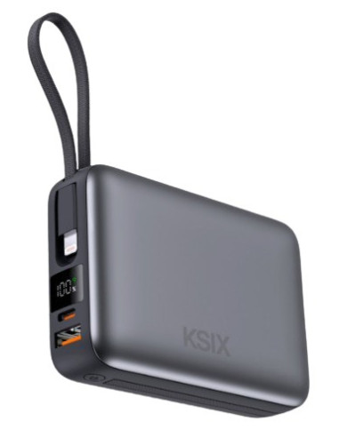KSIX BATERIA AUXILIAR 20000mAh / PD 22,5W / USBc + LIGHTNING