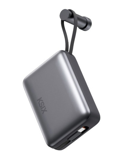 KSIX BATERIA AUXILIAR 20000mAh / PD 22,5W / USBc + LIGHTNING