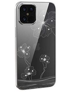 DEVIA CARCASA CRYSTAL FLORA IPHONE 13 PRO PLATA