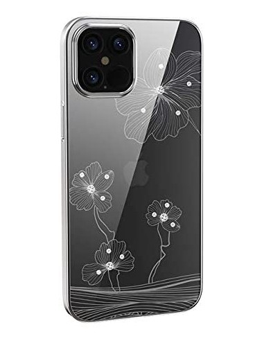 DEVIA CARCASA CRYSTAL FLORA IPHONE 13 PRO PLATA