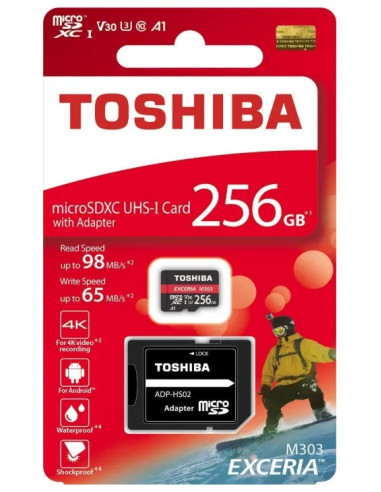 TOSHIBA TARJETA MEMORIA EXCERIA M303 MICROSDXC 256GB 4K
