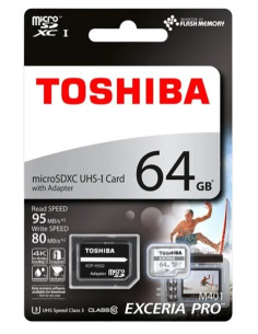TOSHIBA TARJETA MEMORIA EXCERIA PRO M401 MICROSDXC 64GB 4K
