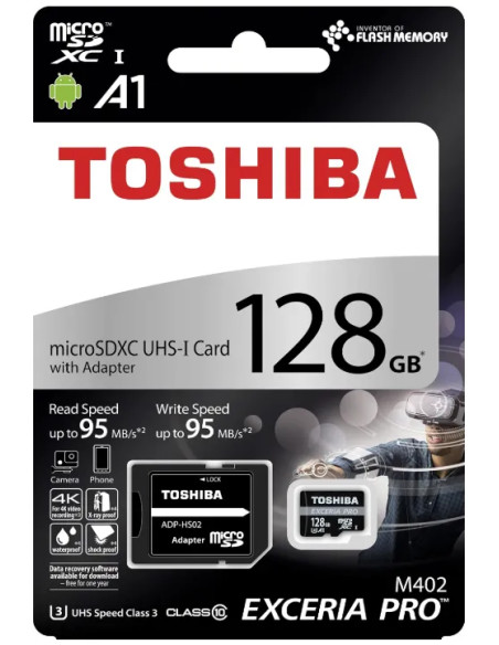 TOSHIBA TARJETA MEMORIA EXCERIA PRO M402 MICROSDXC 128GB 4K