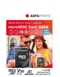 AGFAPHOTO TARJETA MEMORIA MICROSDXC 64GB