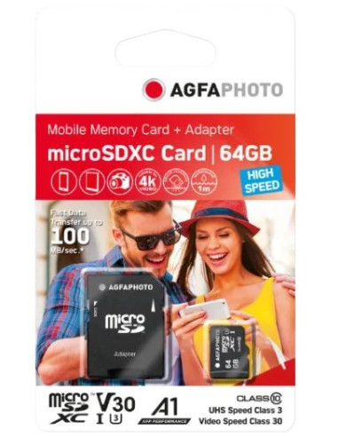 AGFAPHOTO TARJETA MEMORIA MICROSDXC 64GB
