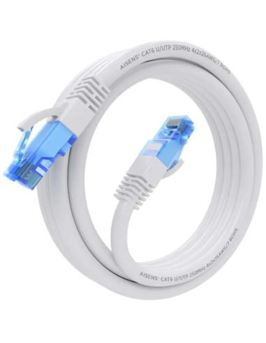 AISENS CABLE RED RJ45 AWG26 CAT.6/ 2m/ BLANCO