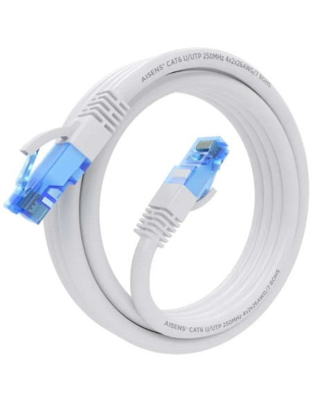 AISENS CABLE RED RJ45 AWG26 CAT.6/ 2m/ BLANCO