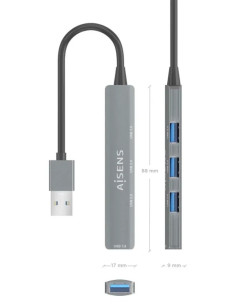 AISENS HUB 4xUSB 3.0 GRIS 2