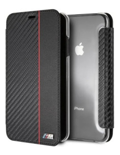 BMW FUNDA CARBON STRIPE RED IPHONE XS MAX