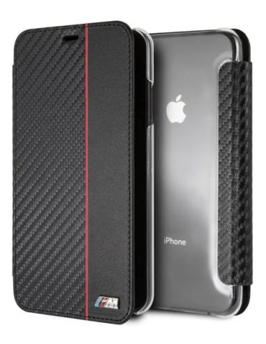 BMW FUNDA CARBON STRIPE RED IPHONE XS MAX