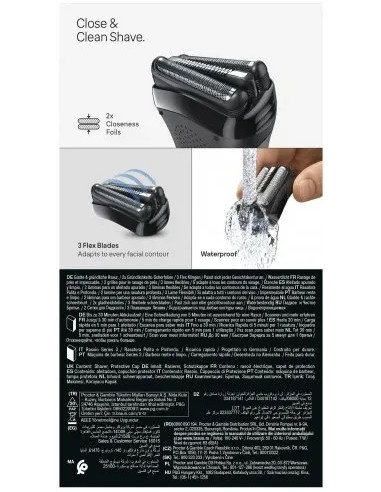 BRAUN AFEITADORA 300S CON BATERIA / RESISTENTE AL AGUA