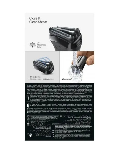 BRAUN AFEITADORA 300S CON BATERIA / RESISTENTE AL AGUA